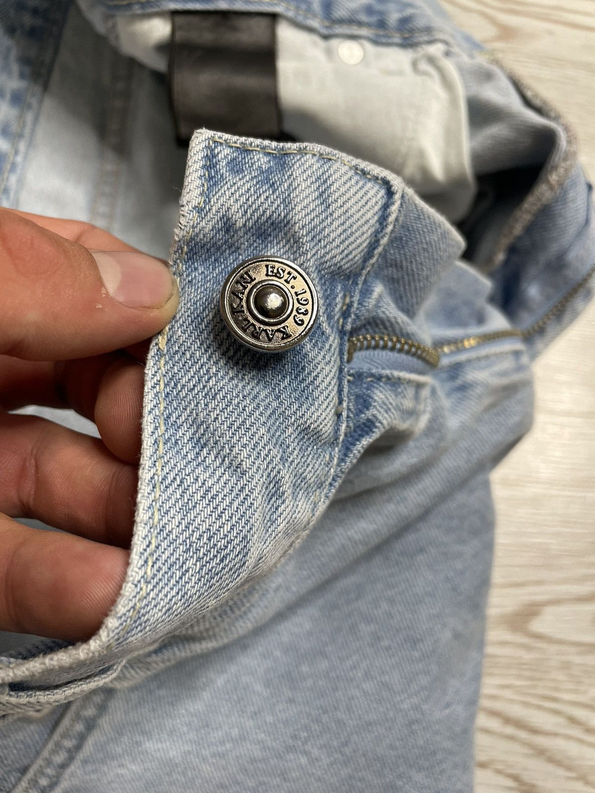 Japanese Brand × Karl Kani Karl Kani Hip Hop denim jeans joggers embroidered logo Size US 34 / EU 50 - 15 Thumbnail