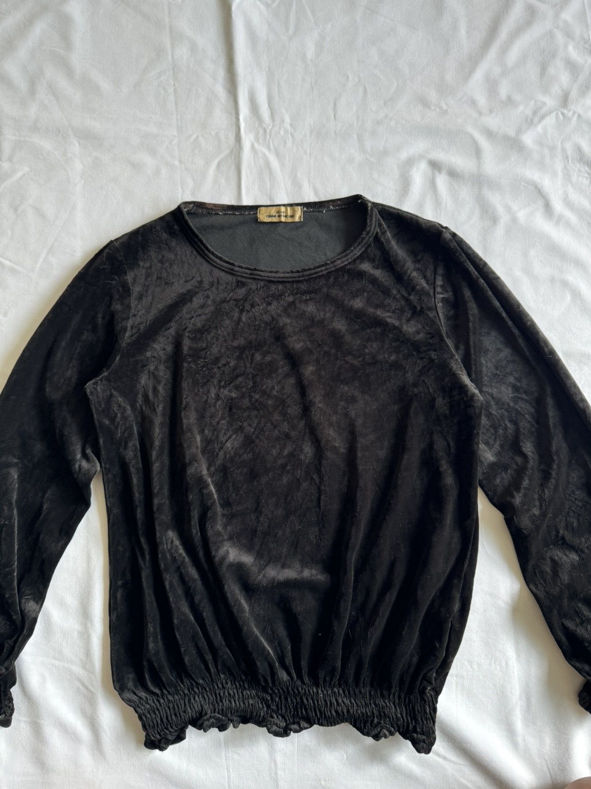 Comme des Garcons Tricot Comme des Garcons Long Sleeve Velvet Top Size S / US 4 / IT 40 - 6 Thumbnail