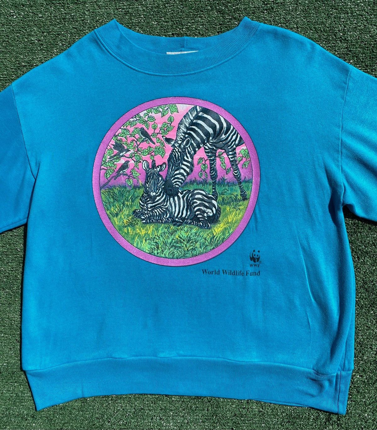 WWF 80’s Zebra World Wildlife Fund WWF Sweatshirt Medium Size M / US 6-8 / IT 42-44 - 3 Thumbnail