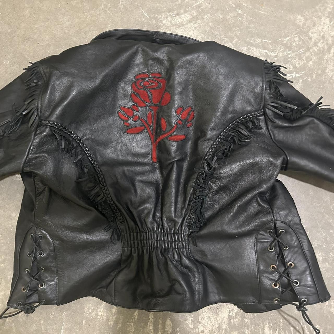 Other Vintage Interstate Leather Rose Print Jacket Size US L / EU 52-54 / 3 - 2 Thumbnail