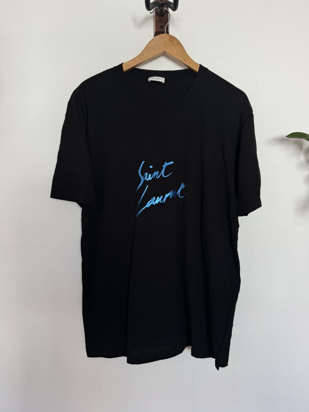 Saint Laurent Paris Oversized Metallic Logo T Size US S / EU 44-46 / 1 - 1 Thumbnail