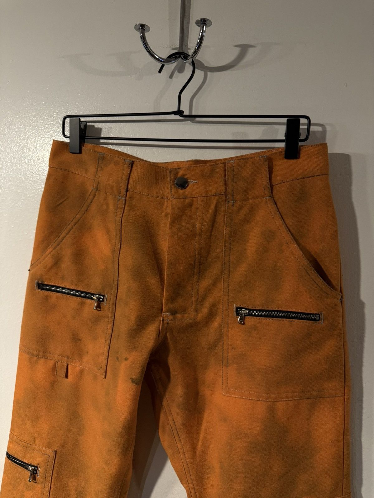 Other In Loving Memory Acid Orange Pants Size US 30 / EU 46 - 4 Thumbnail