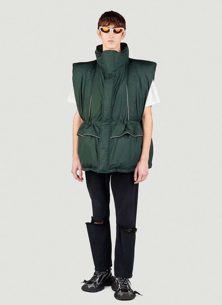 Balenciaga o1mt1gz0924 Wrap Gilet in Green Size US S / EU 44-46 / 1 - 3 Thumbnail
