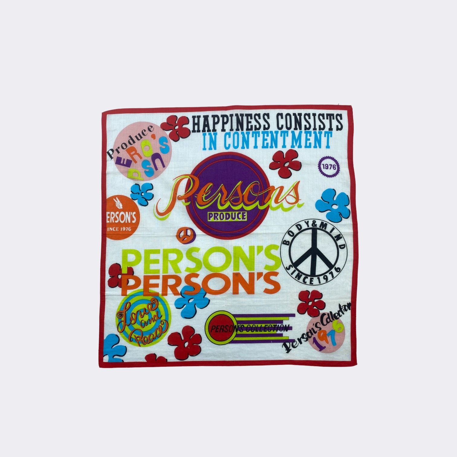 PERSON'S Vintage Person`s Handkerchief Neckerchief Bandana H006N Size ONE SIZE - 1 Thumbnail