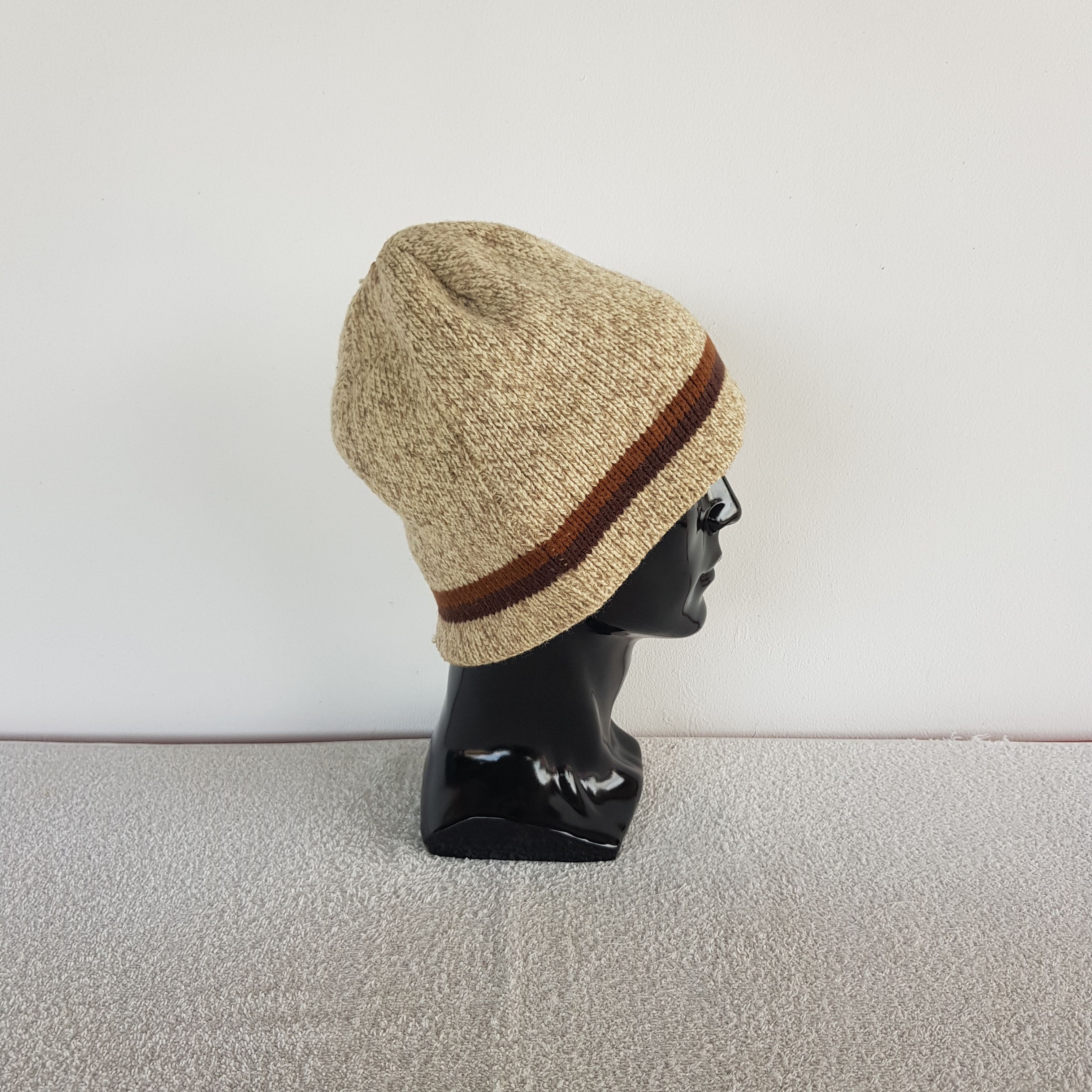 Homespun Knitwear Vintage Unknown Wool Beanie Made in USA Snow Caps Hats Size ONE SIZE - 3 Thumbnail