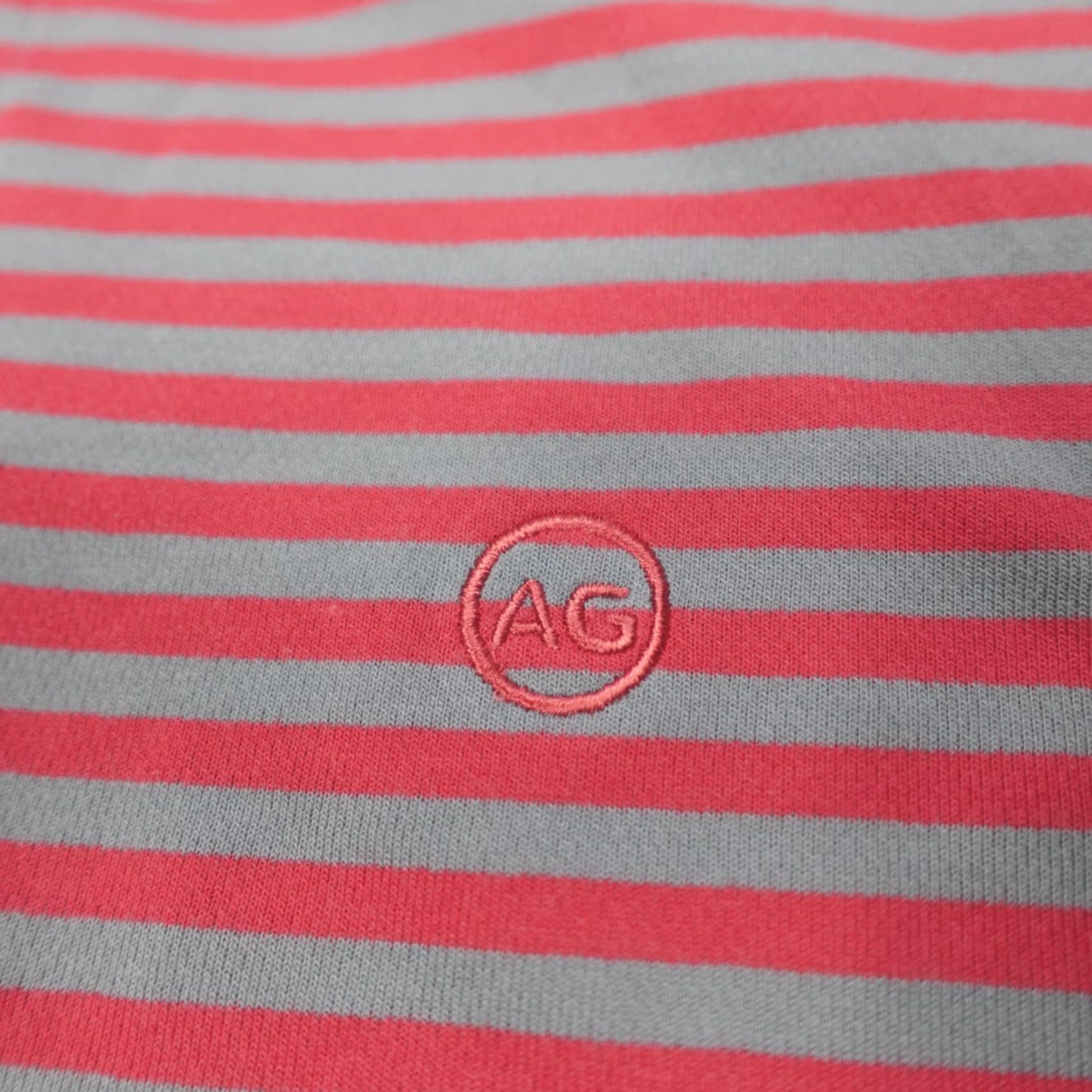 Vintage AG Adriano Goldschmied Green Label Polo Shirt Men’s M Striped Red Grey Size US M / EU 48-50 / 2 - 3 Thumbnail