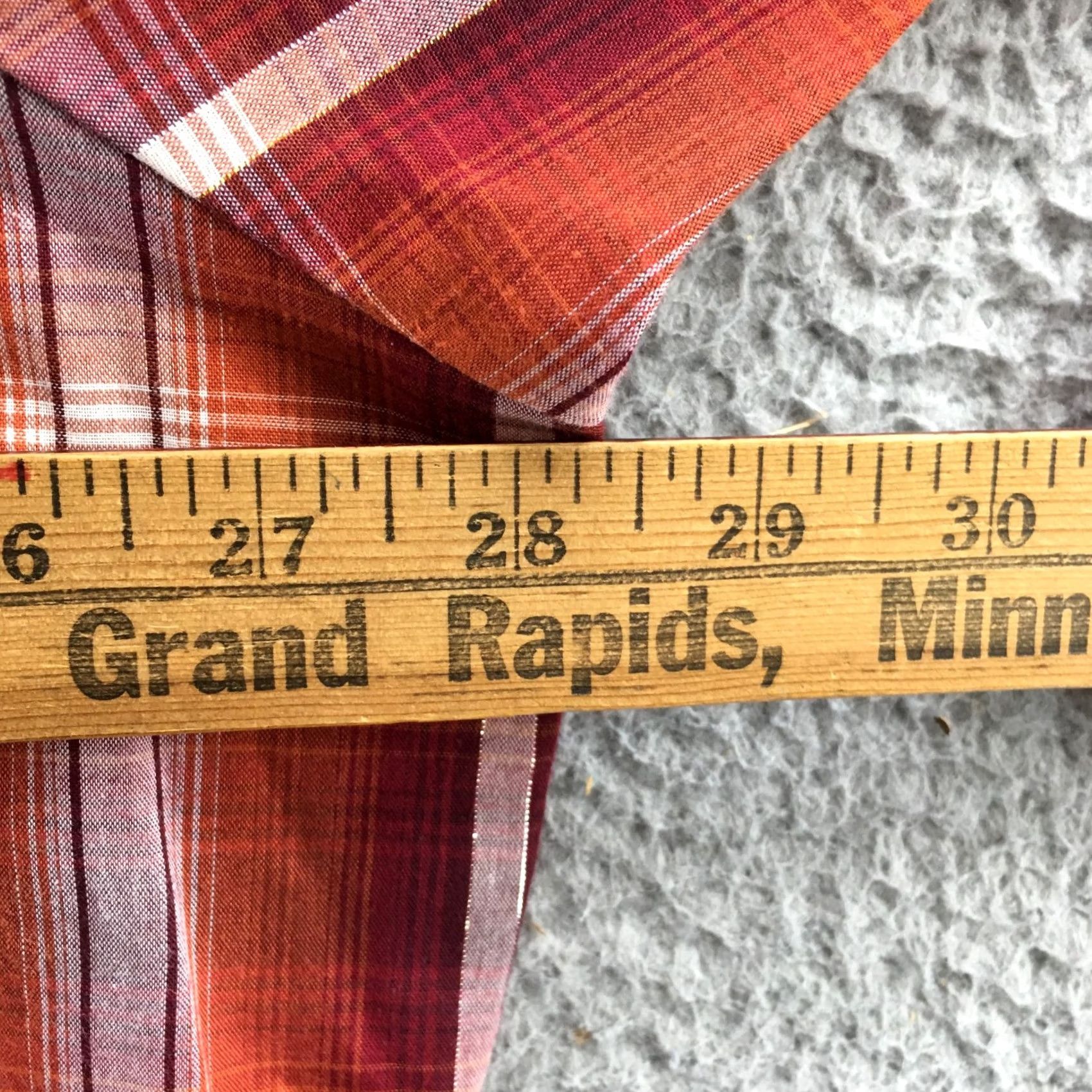 Vintage Ely Cattleman Button Up Shirt Mens XXL Tall Orange Plaid Long Sleeve Collared Size US XXL / EU 58 / 5 - 7 Thumbnail