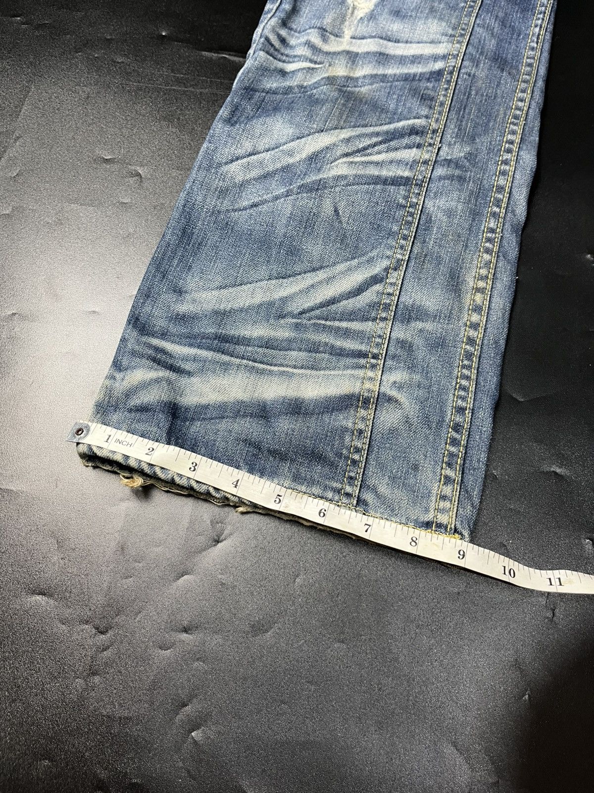 Hysteric Glamour japanese Jesus is love flare double knee jeans fading Size US 32 / EU 48 - 18 Thumbnail