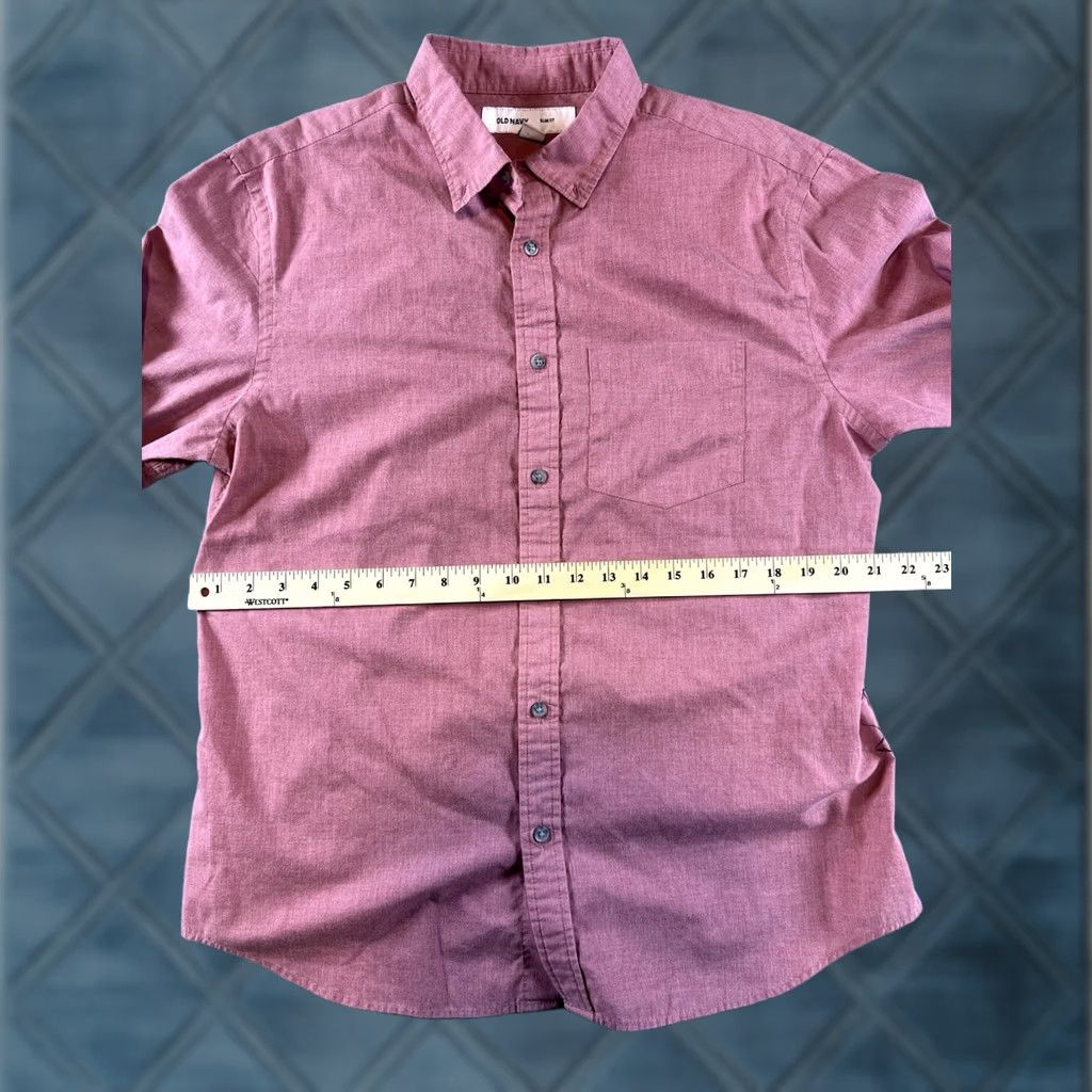 Old Navy Old Navy Slim Fit Button-Down Shirt Men's Large Salmon Pink Long Sleeve Size US L / EU 52-54 / 3 - 1 Thumbnail