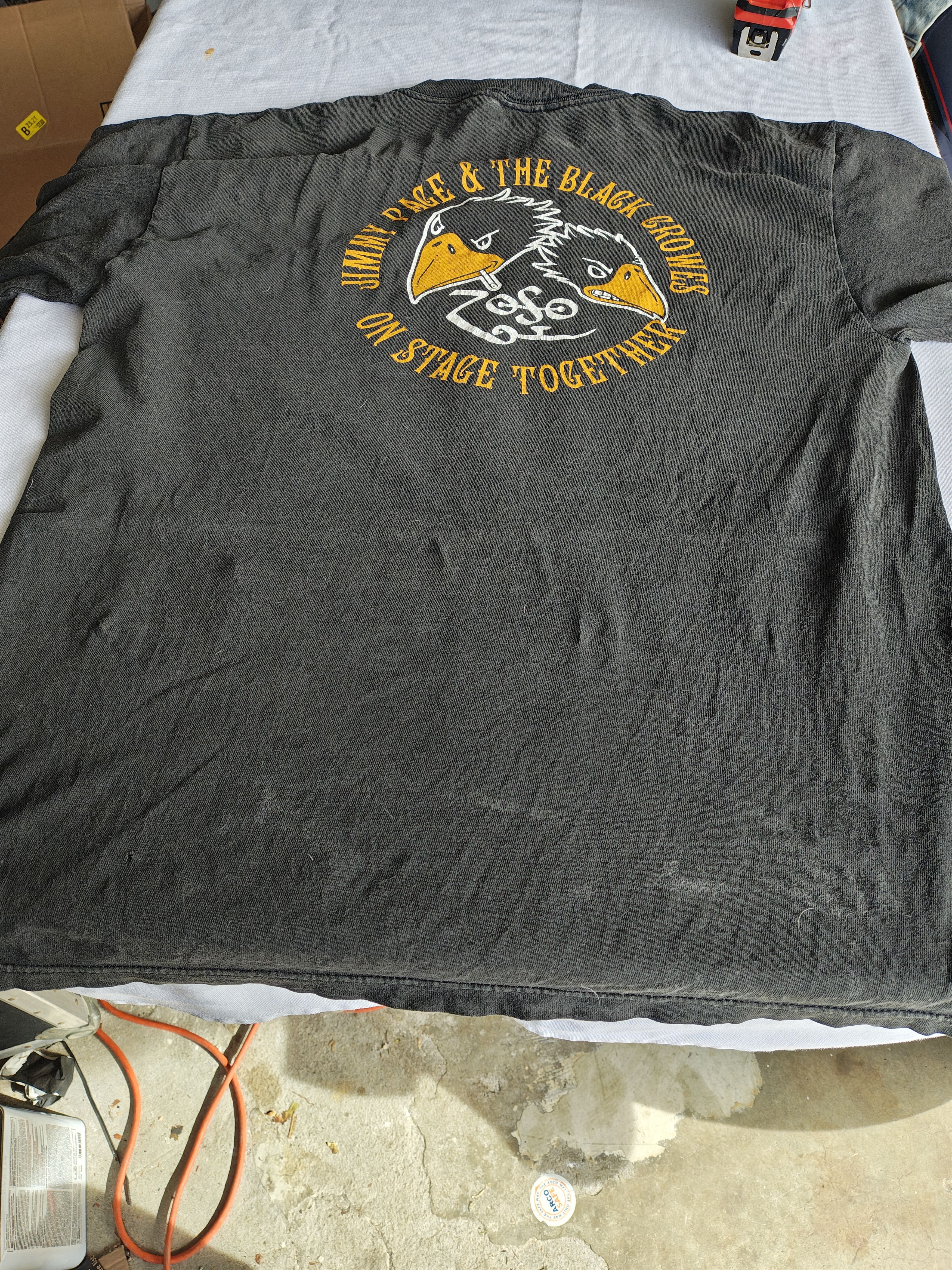 Vintage 1999 Jimmy Page & Black Crowes Tour Shirt - L - Roseland NYC Size US L / EU 52-54 / 3 - 3 Thumbnail