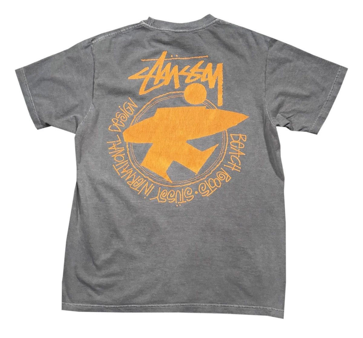 Stussy Vintage Stussy Beach Roots Grey / Orange T Shirt (Size M) Size US M / EU 48-50 / 2 - 1 Thumbnail