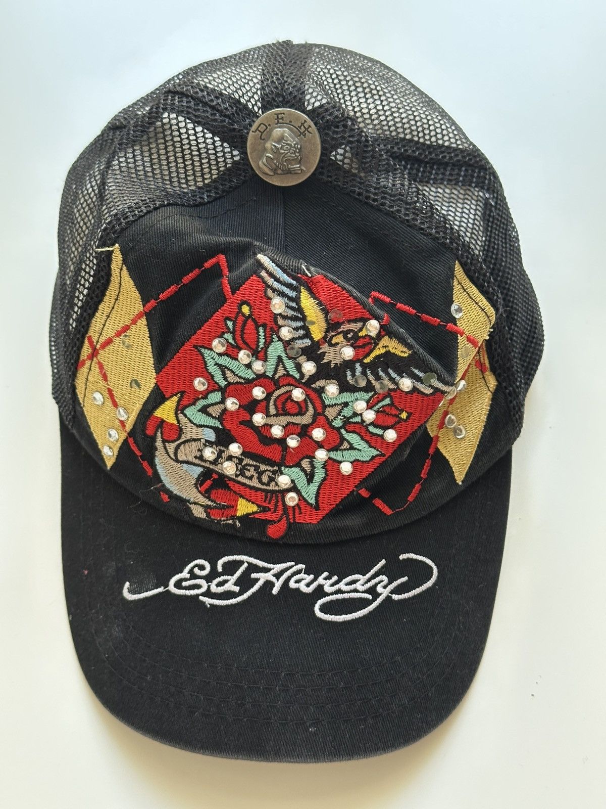 Ed Hardy Ed Hardy Christian Audigier Vintage Y2K Style Vintage Cap Size ONE SIZE - 4 Thumbnail