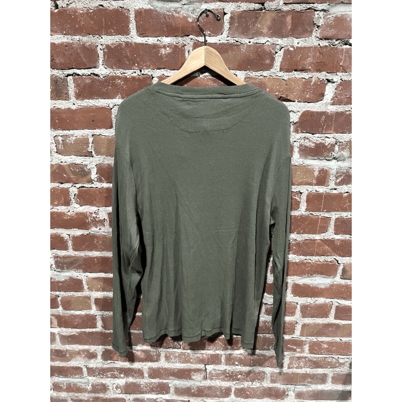 Vintage VINTAGE Buffalo Shirt Mens XL Green Long Sleeve Ribbed T-shirt NWT Button David Size US XL / EU 56 / 4 - 2 Thumbnail