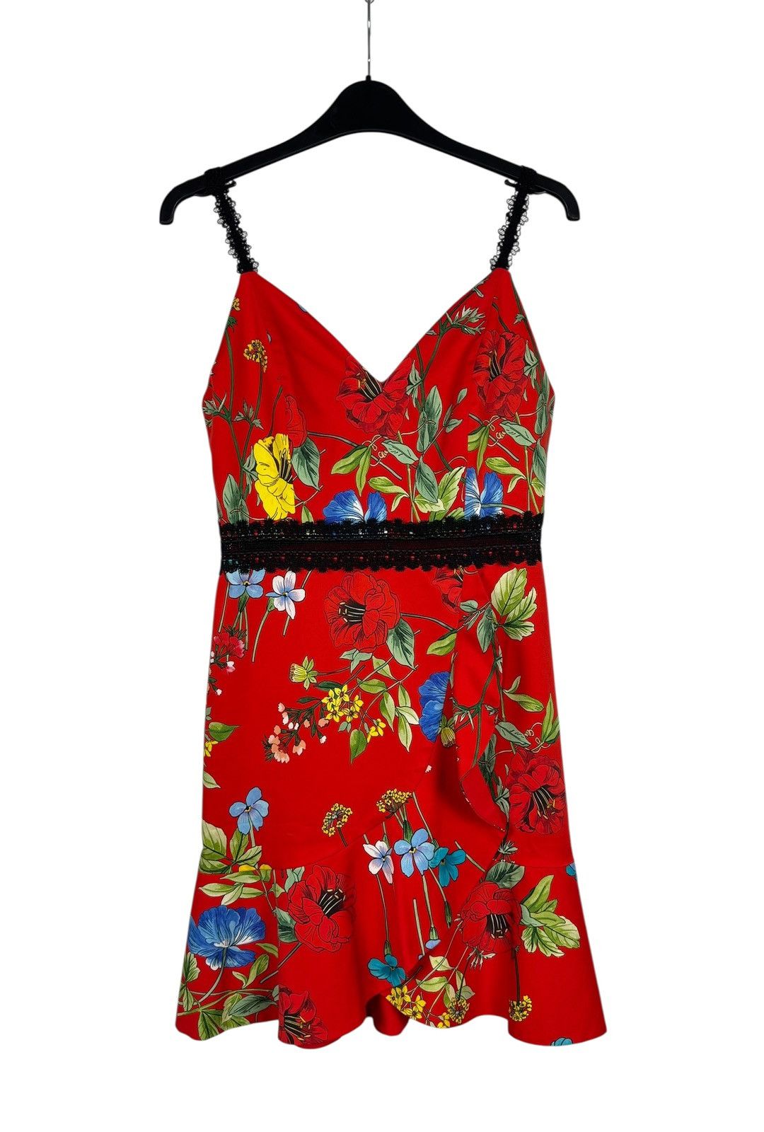 Alice + Olivia Alice + Olivia Kirby Lace-Trim Ruffled Floral Dress Cotton Size S / US 4 / IT 40 - 13 Thumbnail
