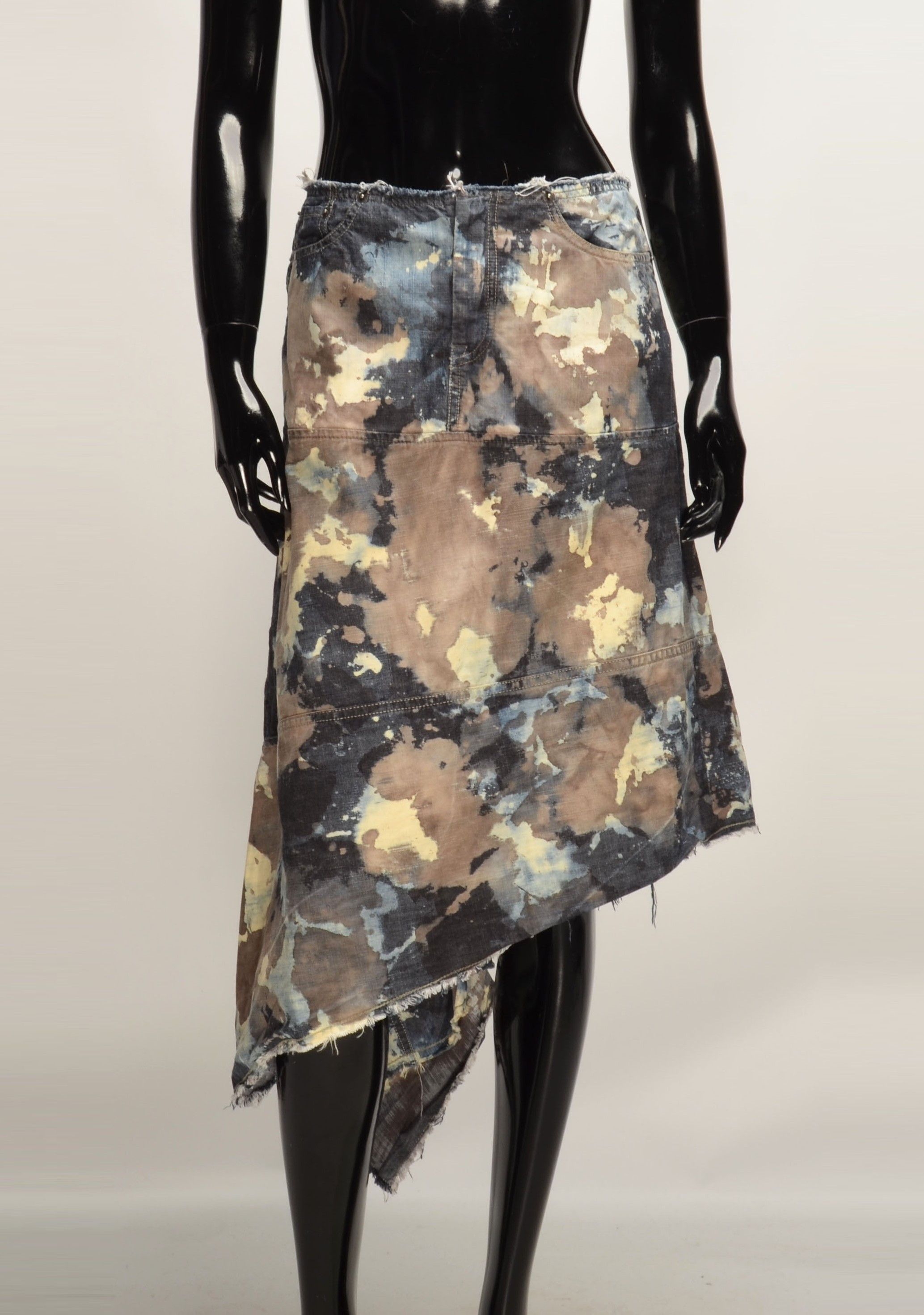 Diesel Vintage Diesel Red Tab Y2K Grunge Tie Dye Asymmetrical Skirt Size 30" / US 8 / IT 44 - 9 Thumbnail