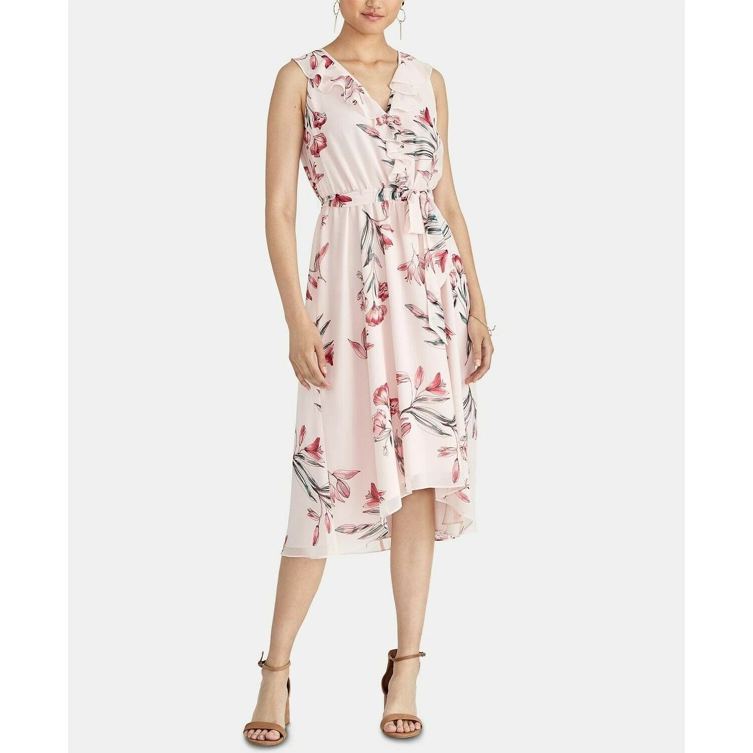 Other $129.00 RACHEL Rachel Roy Odele Ruffle Dress, Size L, Pink Size L / US 10 / IT 46 - 1 Thumbnail