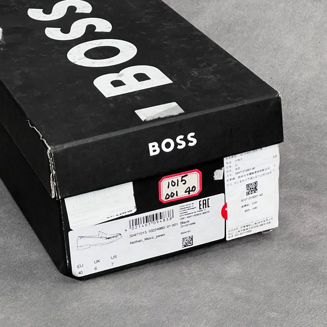 Hugo Boss HUGO BOSS Black Leather Loafers Size US 9 / IT 39 - 9 Thumbnail