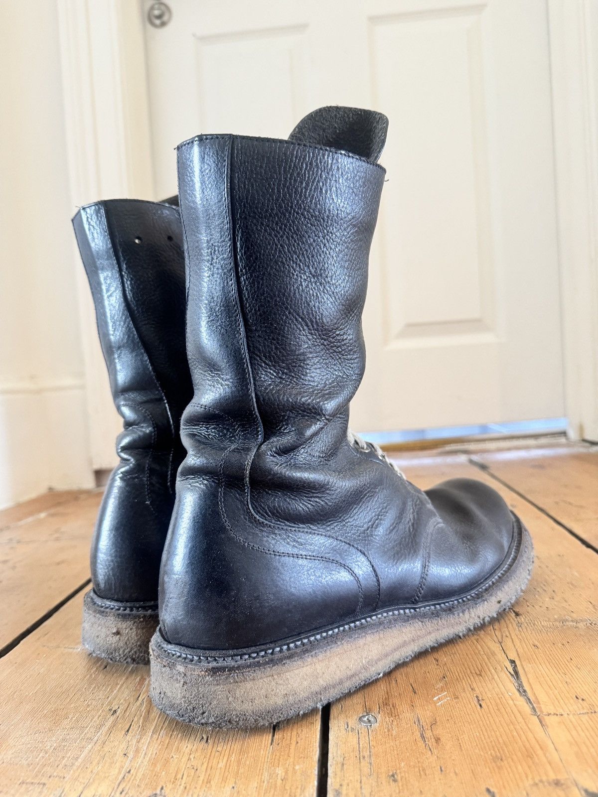 Rick Owens FW17 Glitter army boots with crepe soles Size US 11 / EU 44 - 5 Thumbnail