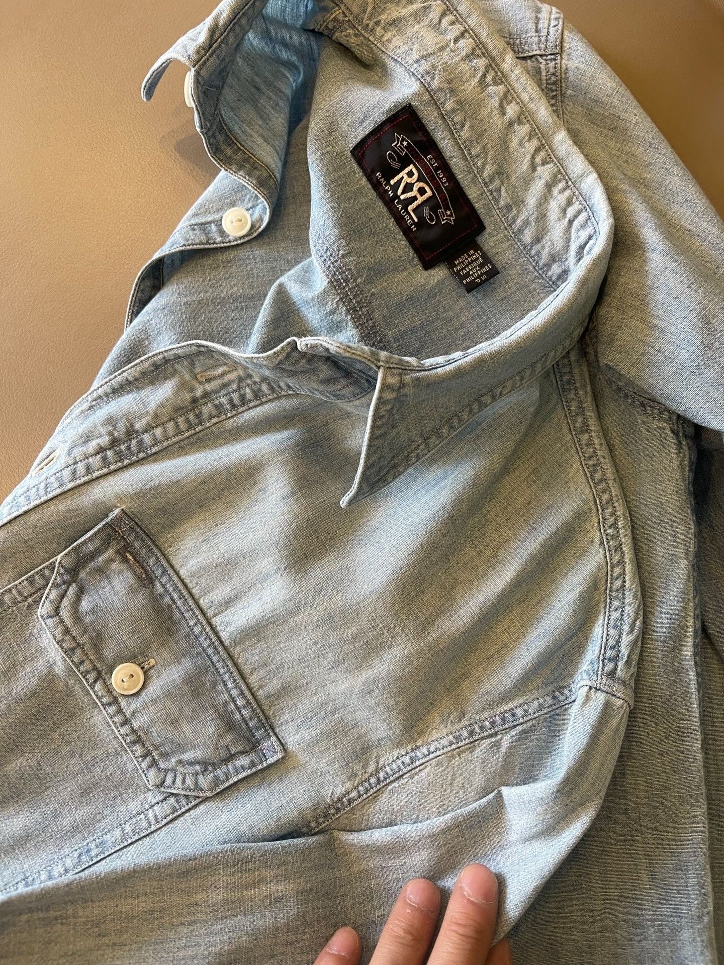 RRL Ralph Lauren Double RL RRL Denim Shirt Size US S / EU 44-46 / 1 - 3 Thumbnail