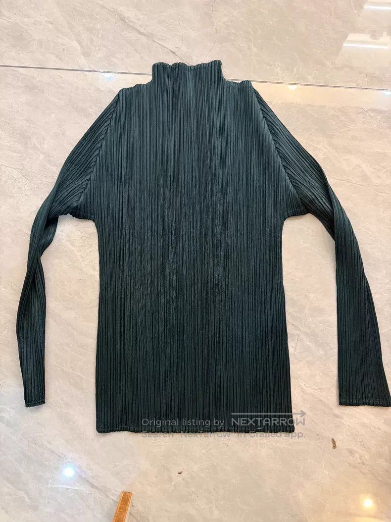 Issey Miyake Issey Miyake Green Long Sleeve Size L / US 10 / IT 46 - 1 Thumbnail