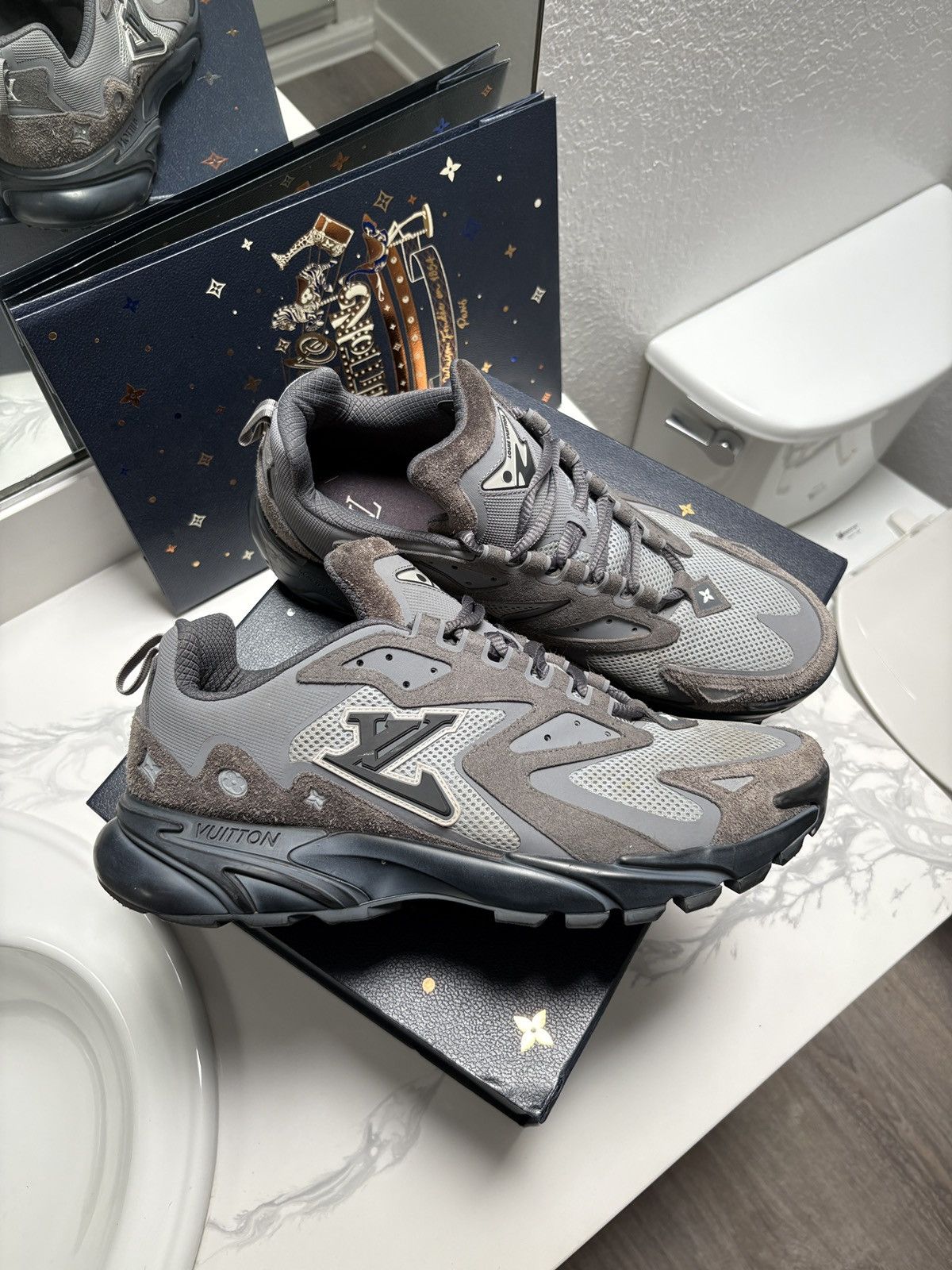 Louis Vuitton Tatic Trainer 'Black/Grey' Size 11LV 12US