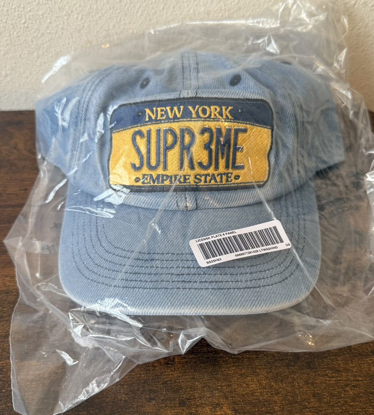Supreme Supreme Hat License Plate 6-Panel (SS25) Denim Size ONE SIZE - 1 Thumbnail