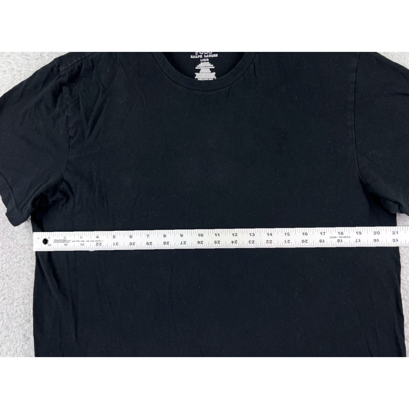 Ralph Lauren VINTAGE Ralph Lauren Shirt Adult Large Black Slim Fit Short Sleeve Crew Neck Cotton Sports Mens Size US L / EU 52-54 / 3 - 7 Thumbnail