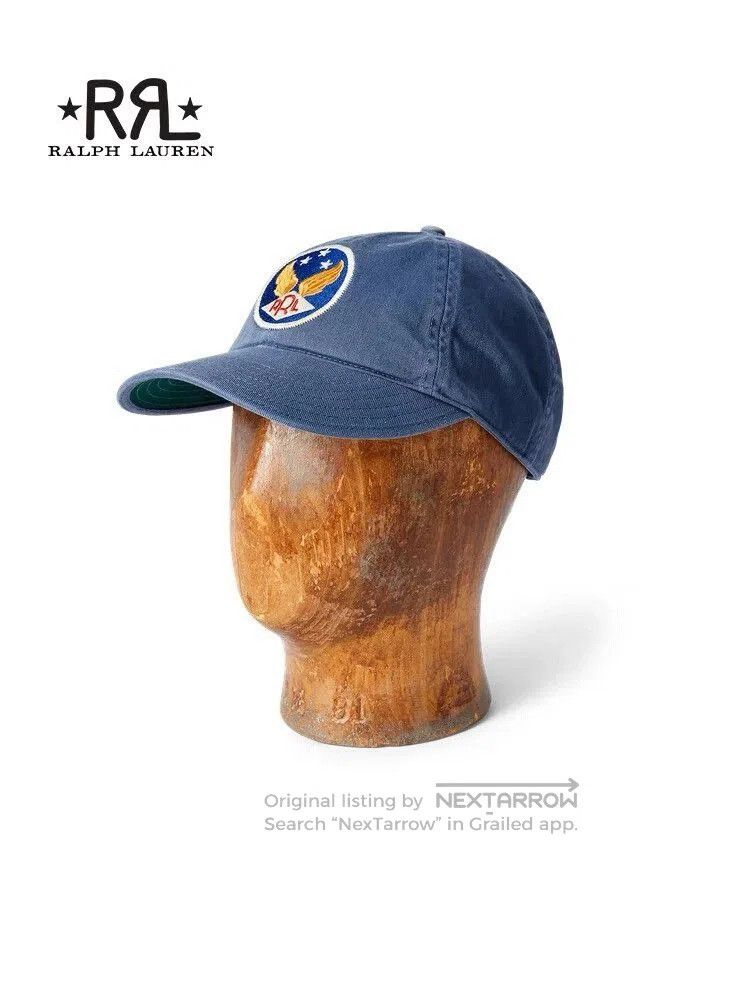 RRL Ralph Lauren RRL Washed Blue Military Trucker Cap. Size ONE SIZE - 5 Thumbnail