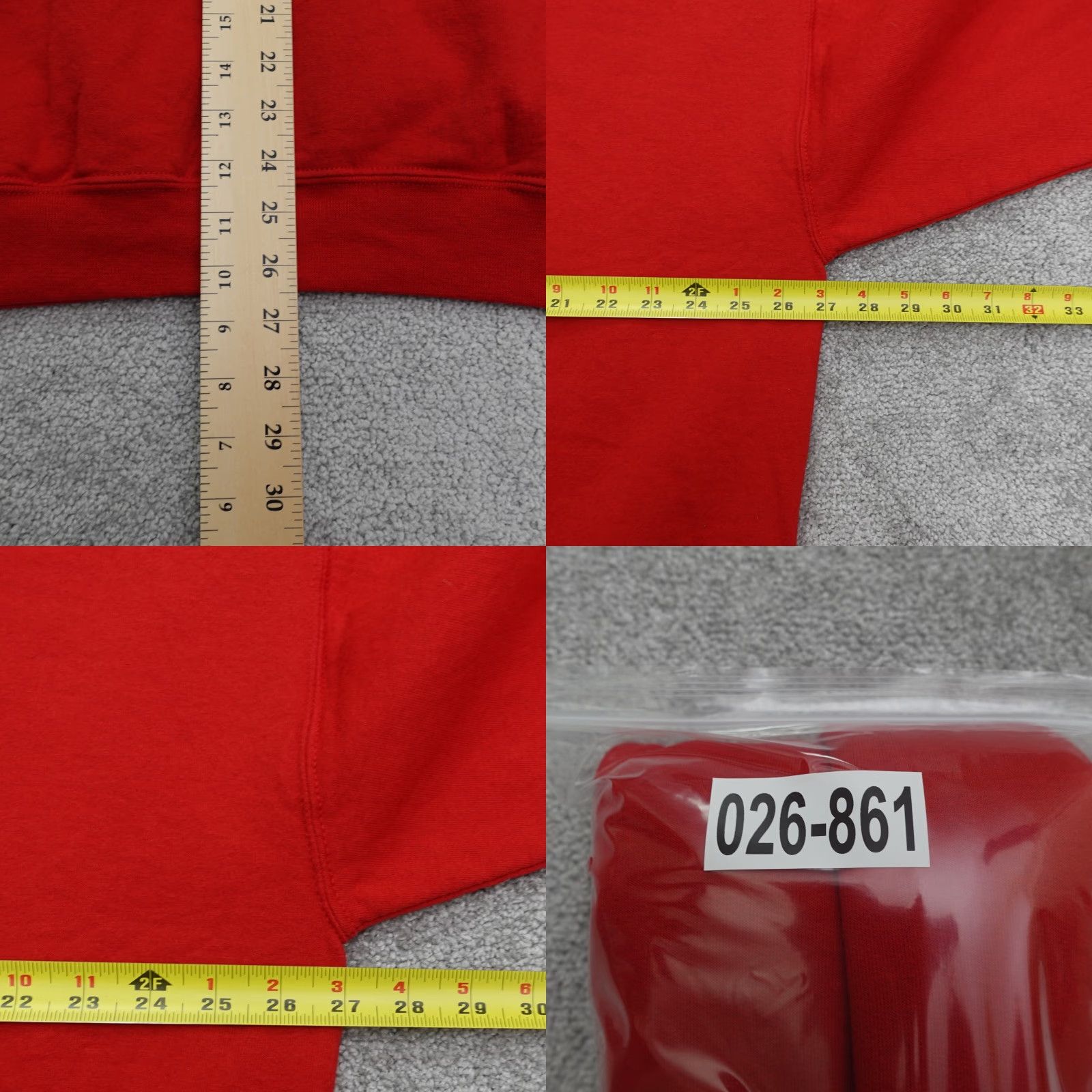 Jerzees VINTAGE Jerzees Nublend Pullover Sweatshirt Unisex 2XL Red Solid Fleece Crew Neck Casual Size US XXL / EU 58 / 5 - 8 Thumbnail