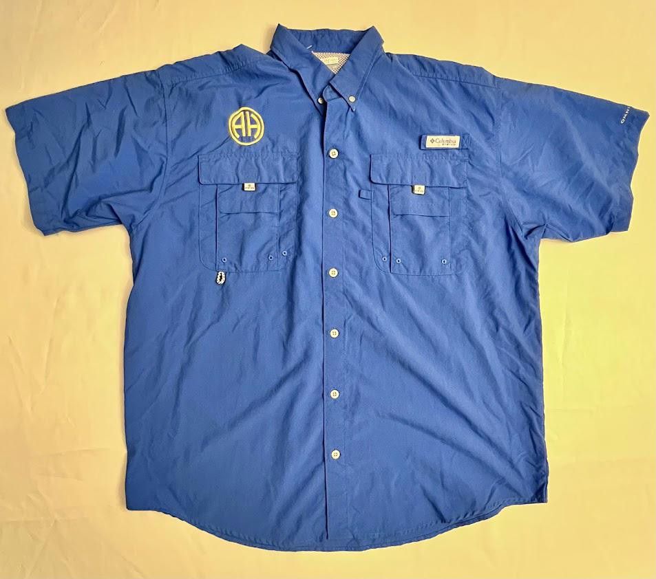 Columbia Columbia Blue Short Sleeve Fishing Shirt - Alamo Heights Size ONE SIZE - 1 Preview