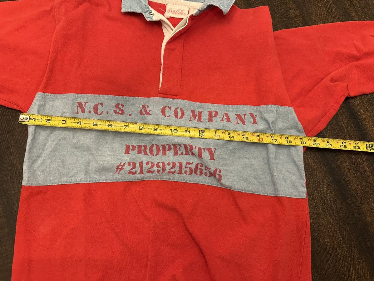 Coca Cola VTG 80’s Coca Cola Men’s Rugby Shirt Logo Pullover L/S-Med Size US M / EU 48-50 / 2 - 6 Thumbnail