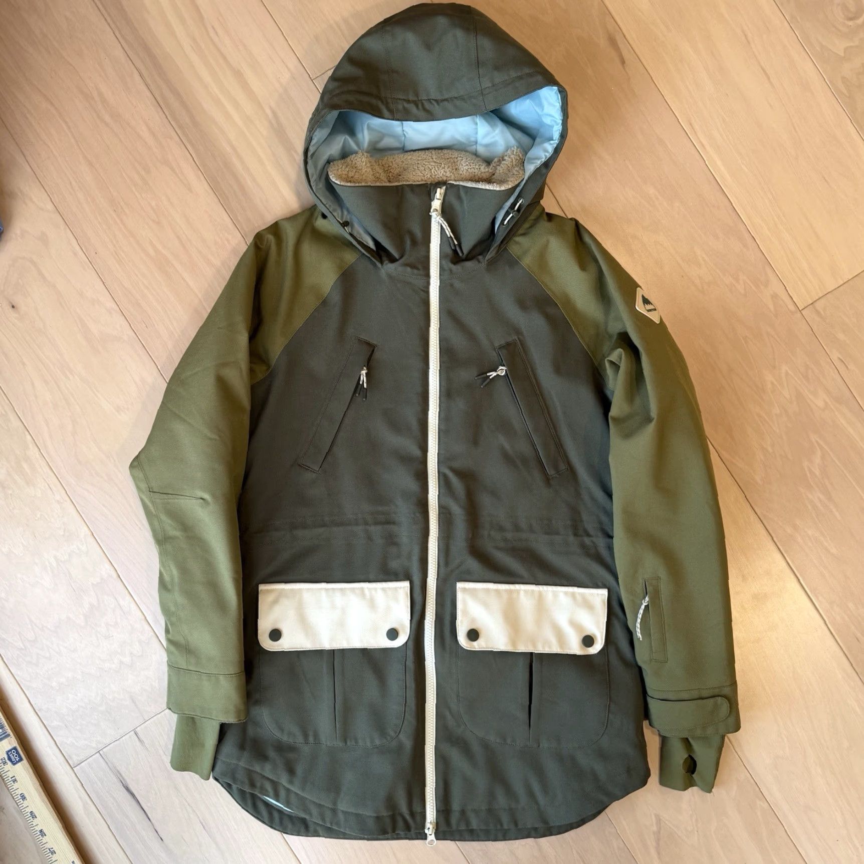 Burton Burton Prowess Snowboard Jacket Women's S Green Full Zip Insulated Outerwear Size S / US 4 / IT 40 - 2 Thumbnail