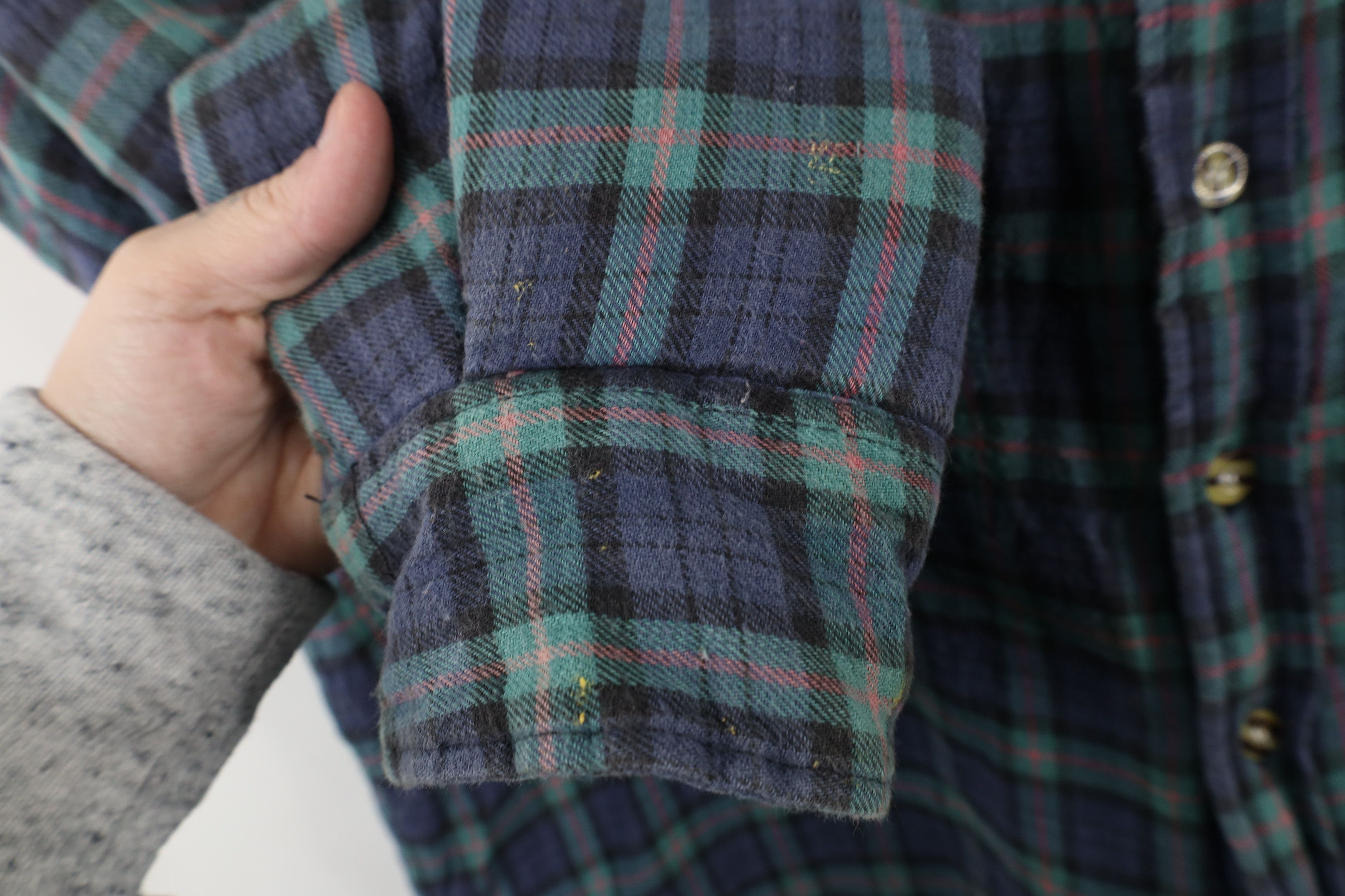 Vintage Vintage 90s Streetwear Quilted Flannel Button Shirt Jacket Size US XL / EU 56 / 4 - 5 Thumbnail