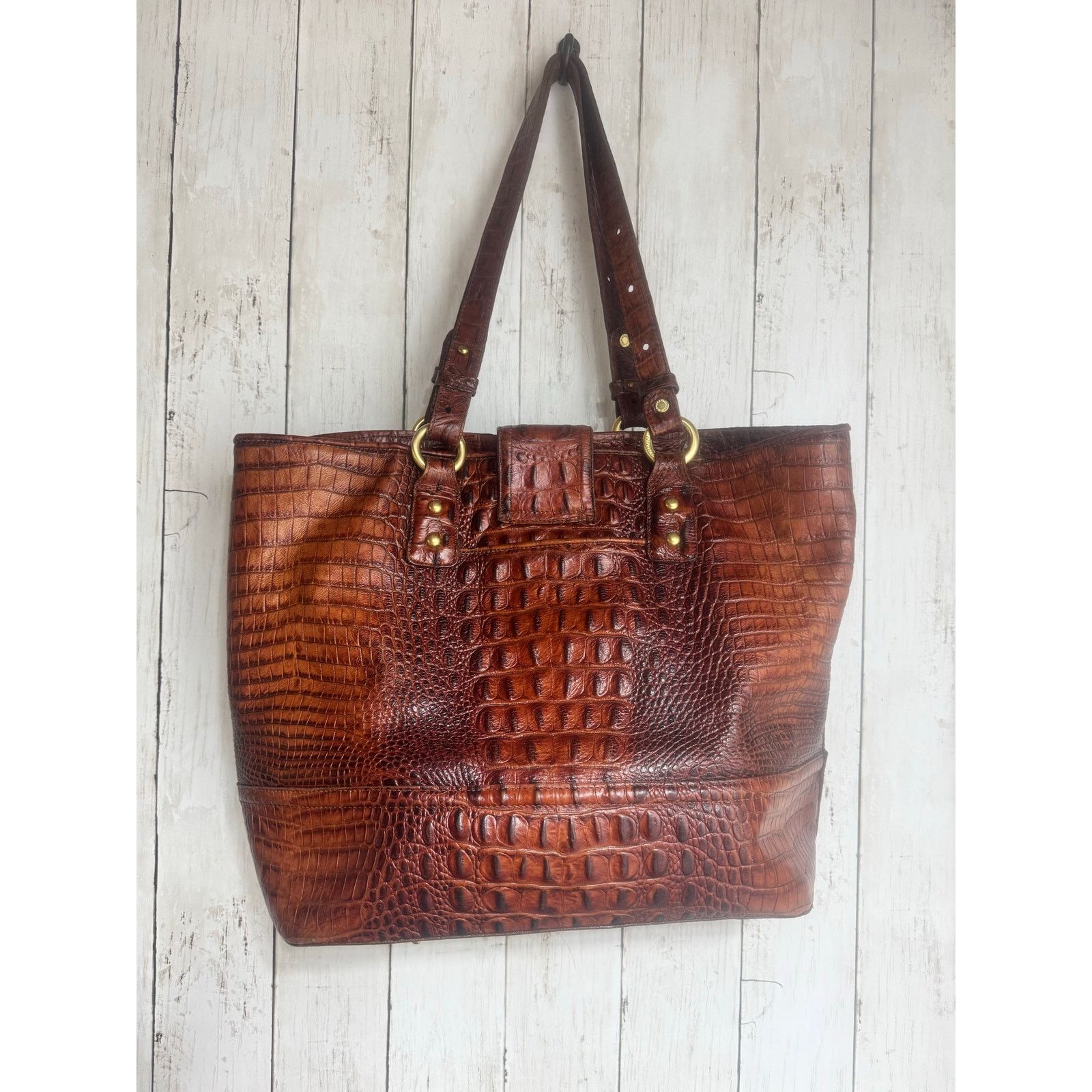 BRAHMIN Brahmin Melbourne Pecan Cro embossed Large shoulder bag Size ONE SIZE - 5 Thumbnail