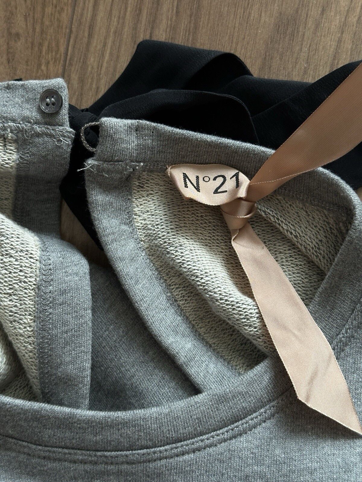 Other Numero 21 T-shirt Gray Cotton Top Open Back Size 44 Size M / US 6-8 / IT 42-44 - 4 Thumbnail