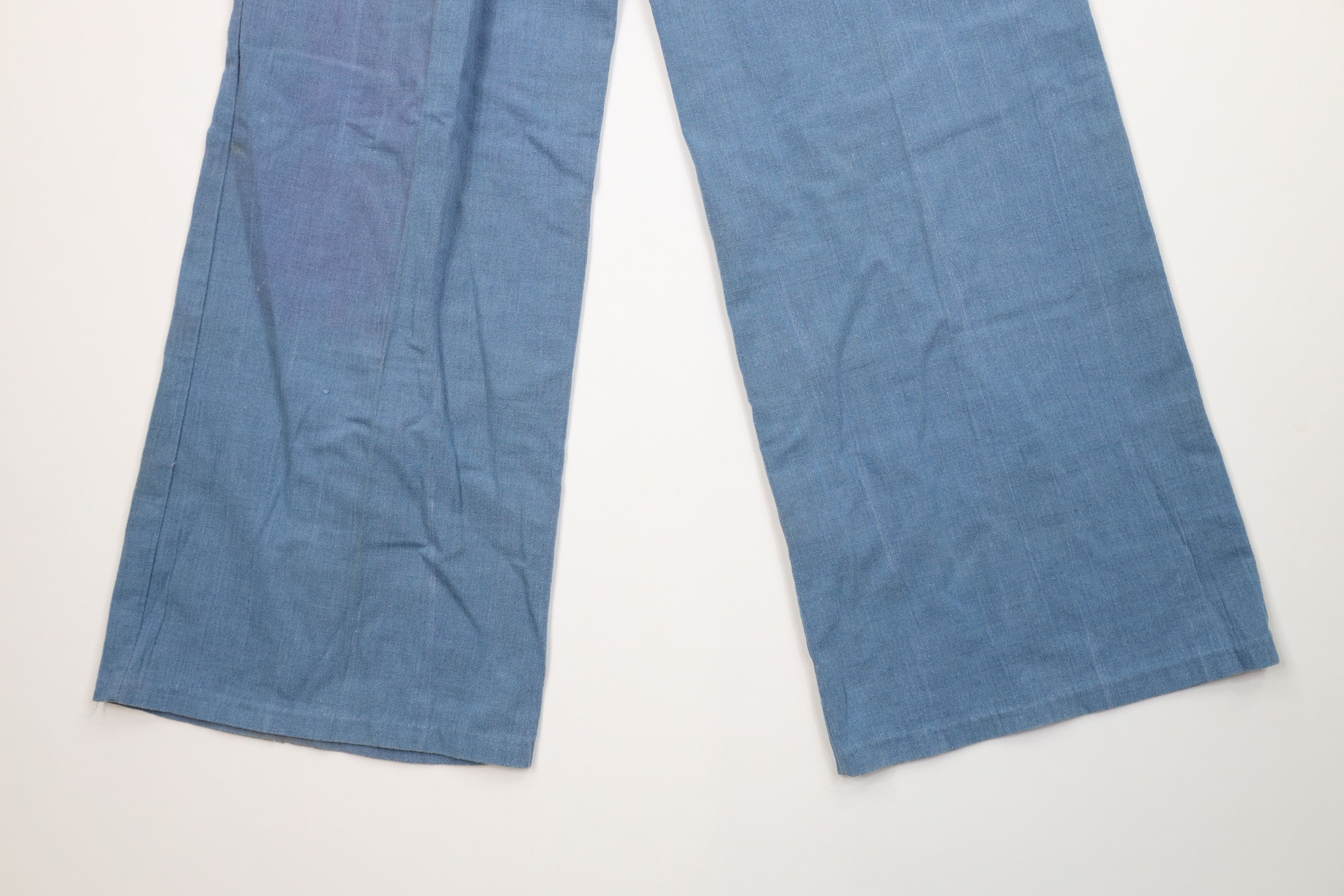 Vintage Vintage 60s 70s Streetwear Bell Bottoms Pants Blue USA Size 27" / US 4 / IT 40 - 13 Thumbnail