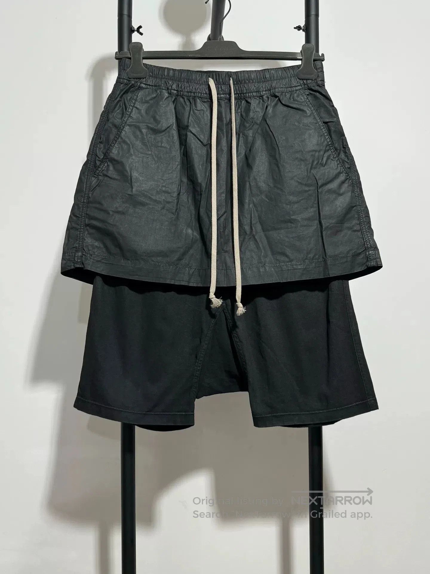 Rick Owens rick owens ro waxed skirt shorts. Size US 38 / EU 54 - 1 Thumbnail