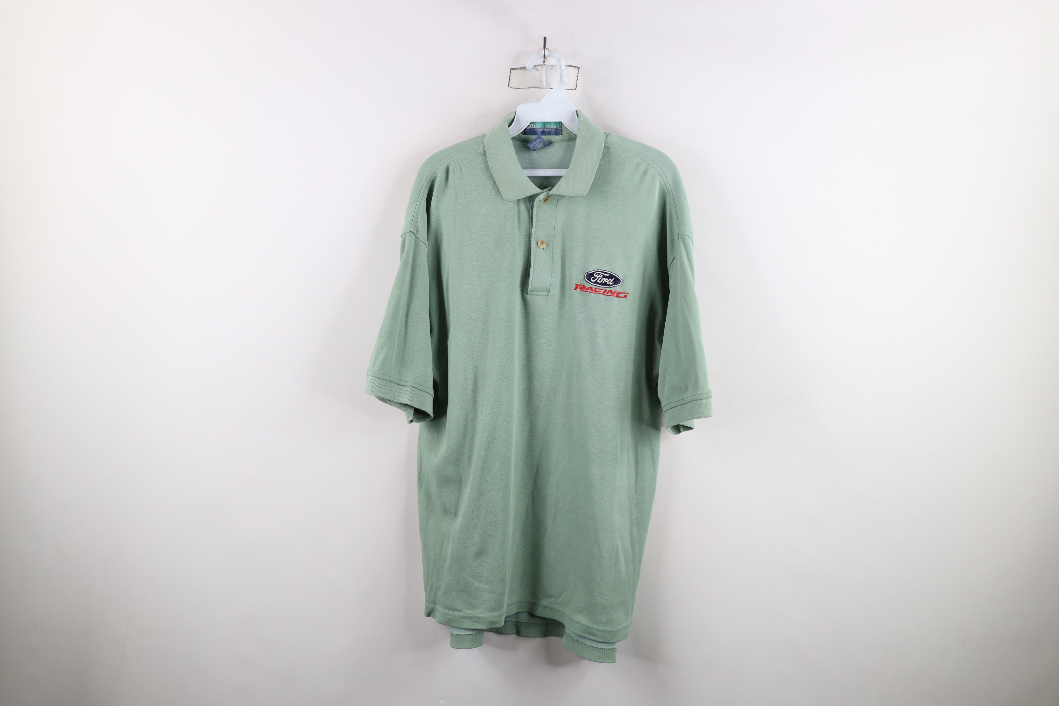 Vintage Vintage 90s Spell Out Ford Motor Co Racing Polo Shirt USA Size US M / EU 48-50 / 2 - 1 Thumbnail