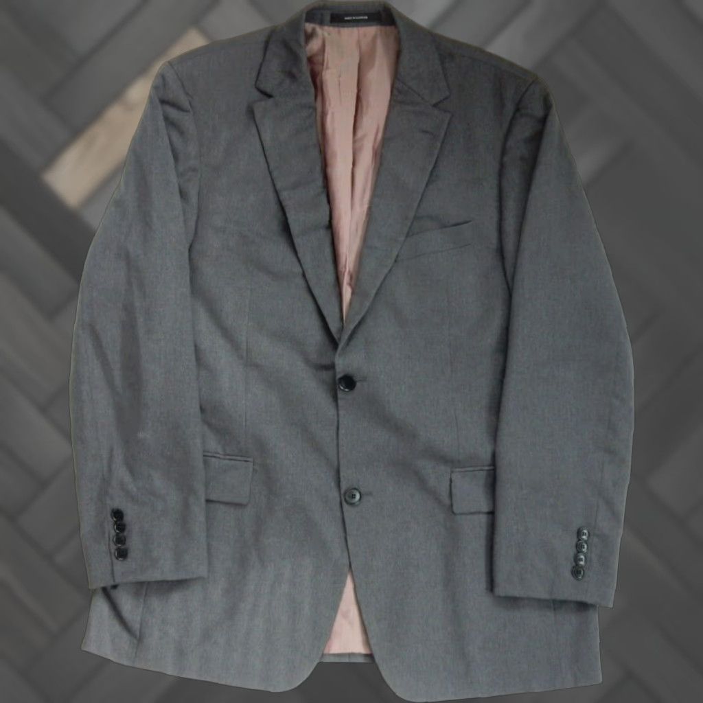 Hugo Boss VINTAGE HUGO BOSS Men's Blazer Sport Coat Jacket Size 42L Gray 90s Movie Inspiration US Size 42R - 1 Thumbnail