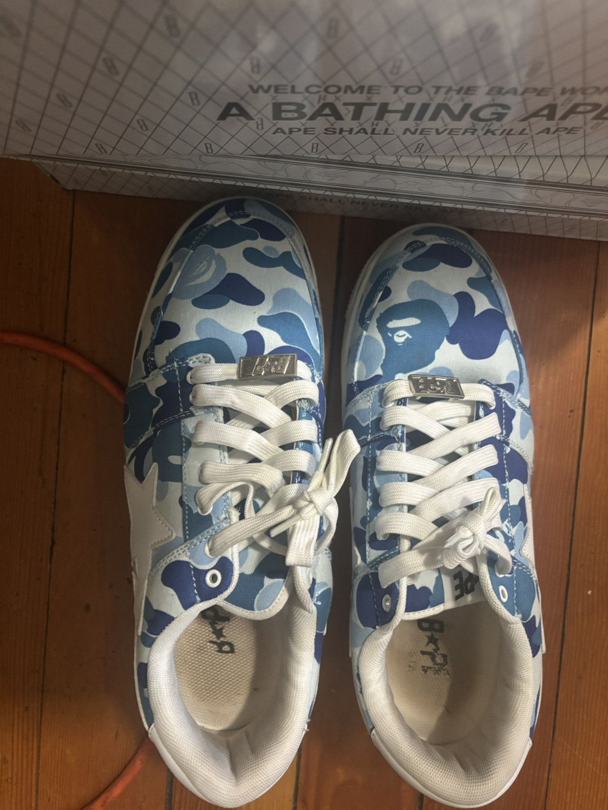 Bape ABC CAMO BLUE BAPESTA Size US 11 / EU 44 - 4 Thumbnail