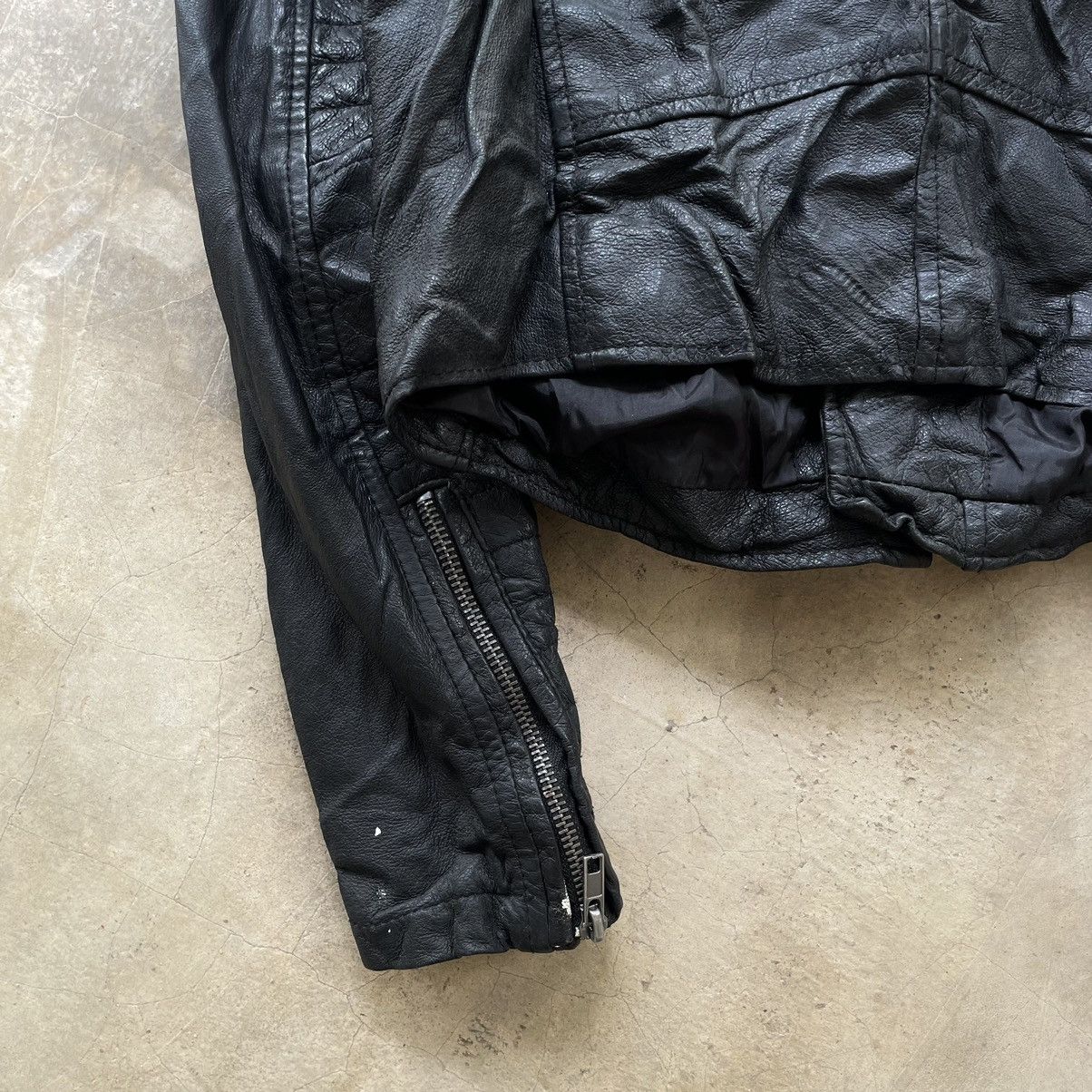 Le Grande Bleu (L.G.B.) Grail🔥 Archive Leather Jacket Asymmetrical Rick Owens Style Size US XS / EU 42 / 0 - 24 Thumbnail