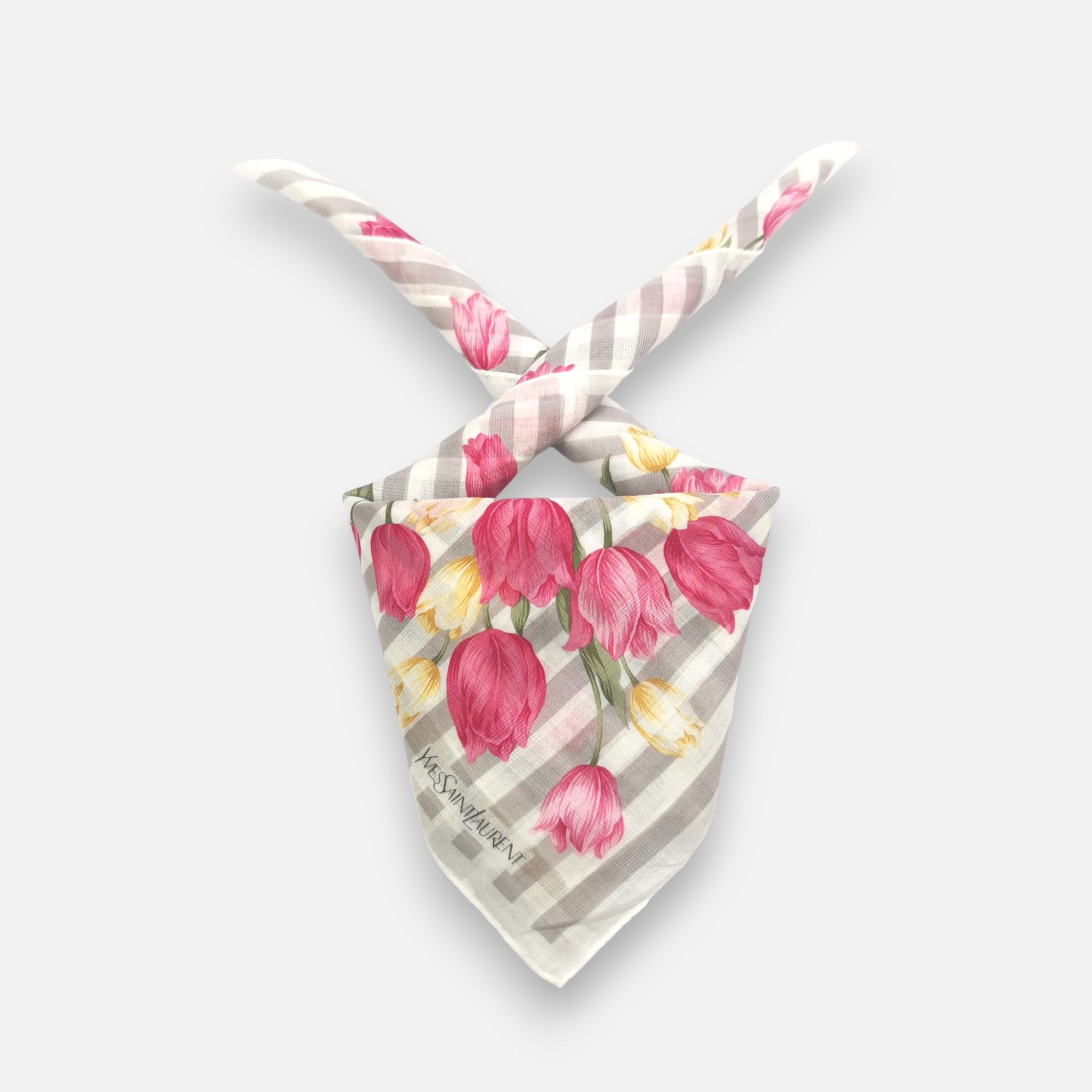 Japanese Brand Vintage Yves Saint Laurent Handkerchief Pocketsquare Bandana Size ONE SIZE - 1 Thumbnail