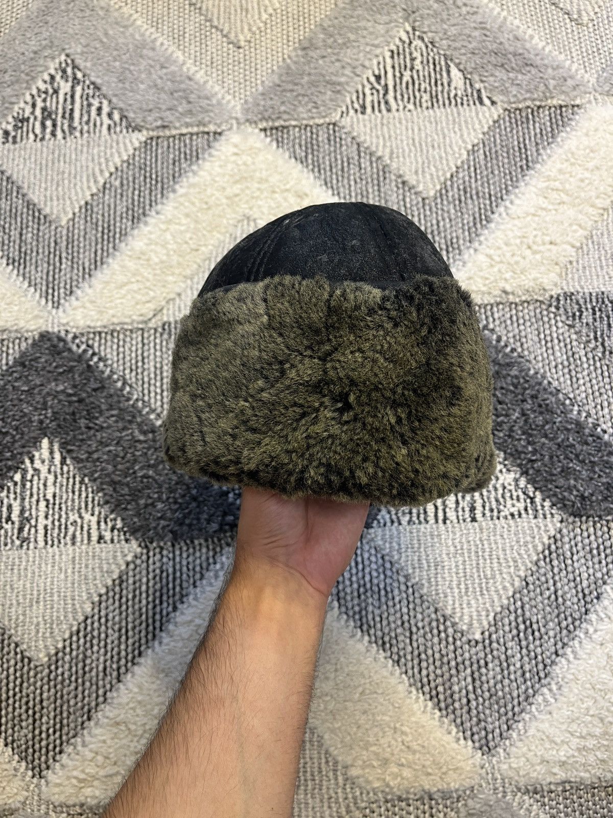 Vintage Vintage Fur Leather Hat Size ONE SIZE - 1 Thumbnail
