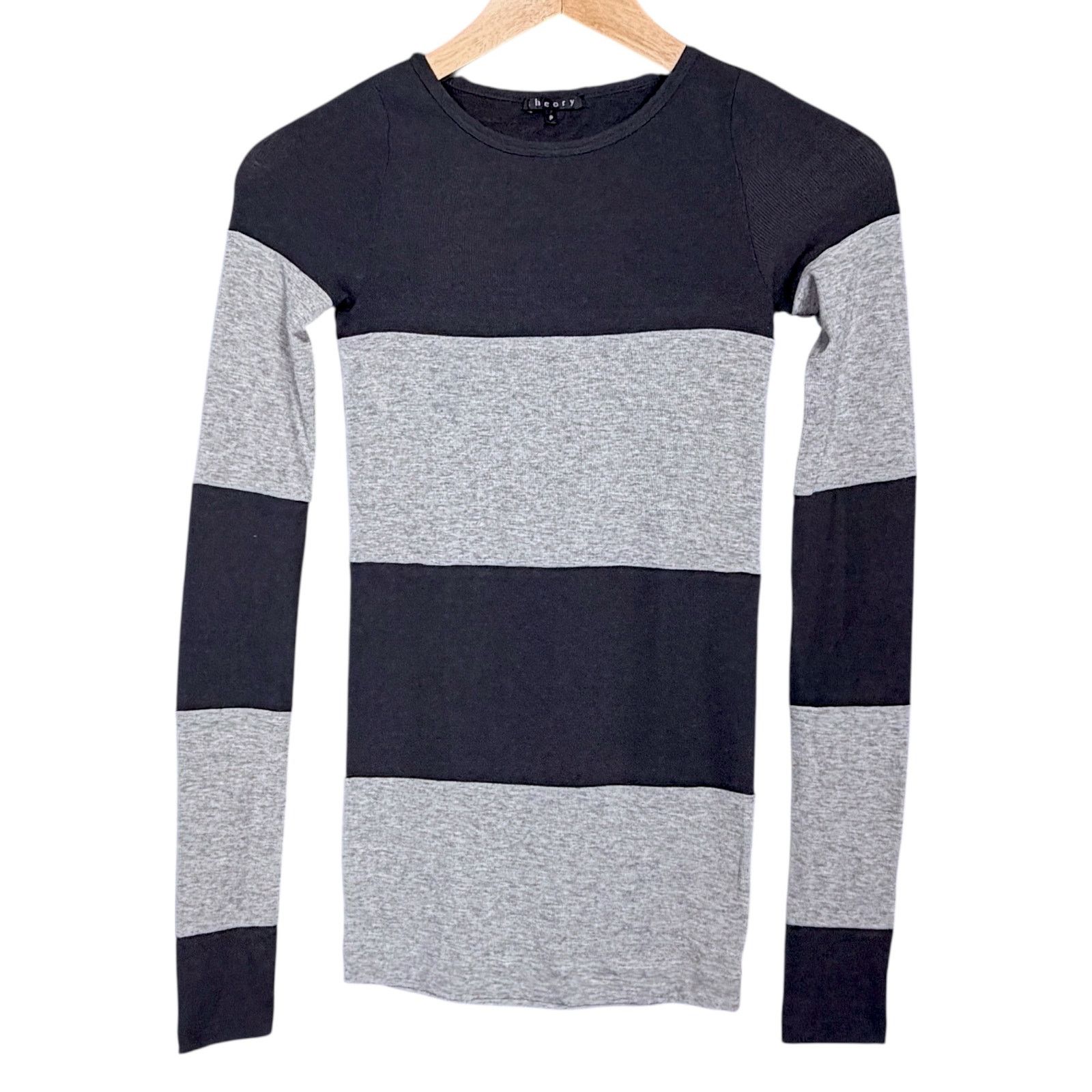 Theory Theory Women's Blue & Gray Striped Sweater Tunic Petite Size S / US 4 / IT 40 - 4 Thumbnail
