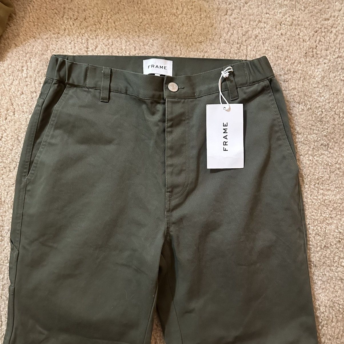 Frame NWT FRAME Men’s Active Denim Jogger Military Green Size US 29 - 3 Thumbnail
