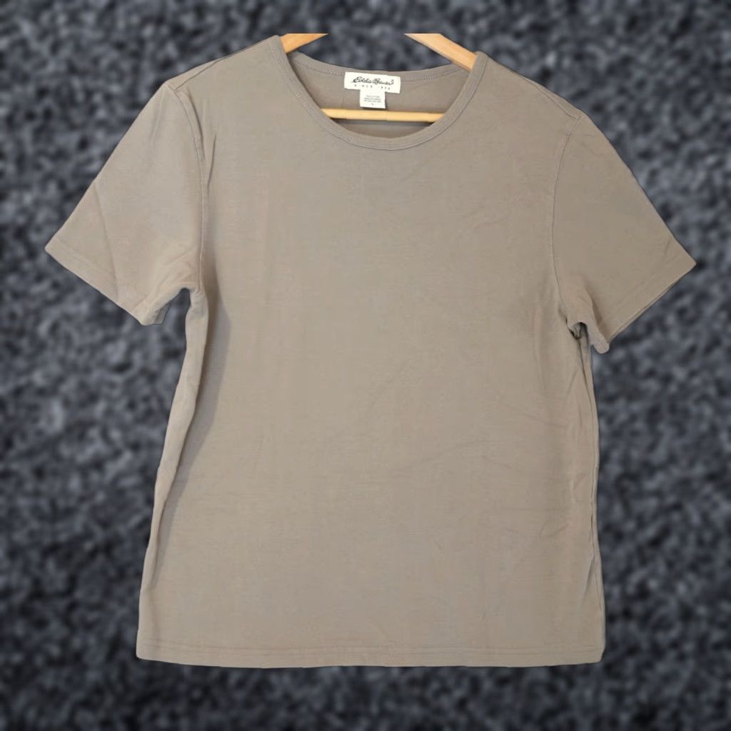 Eddie Bauer Eddie Bauer Green Crew Neck Short Sleeve 100% Cotton T-Shirt Womens L #A16-12 Size L / US 10 / IT 46 - 1 Thumbnail