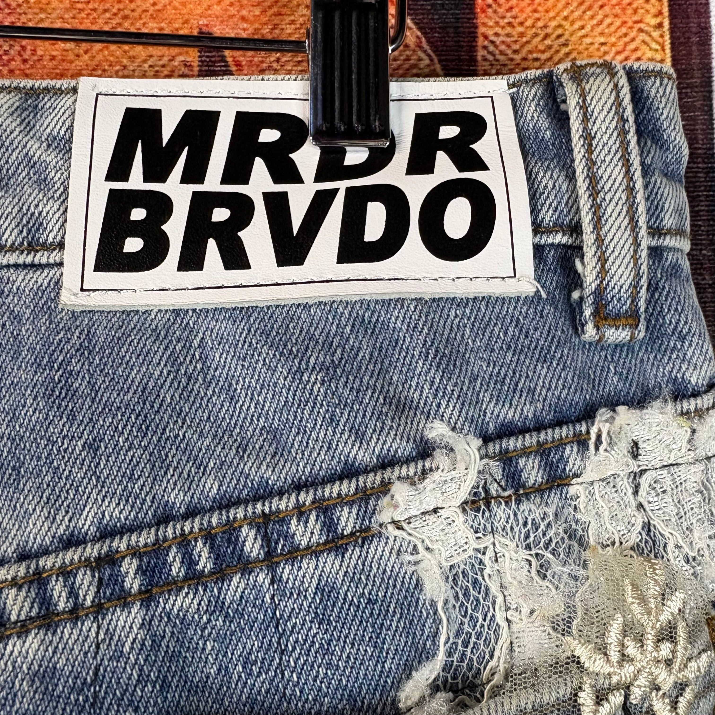 Who Decides War Who Decides War Grid Lace Denim “Sky” Jeans Size 30” Size US 30 / EU 46 - 7 Thumbnail