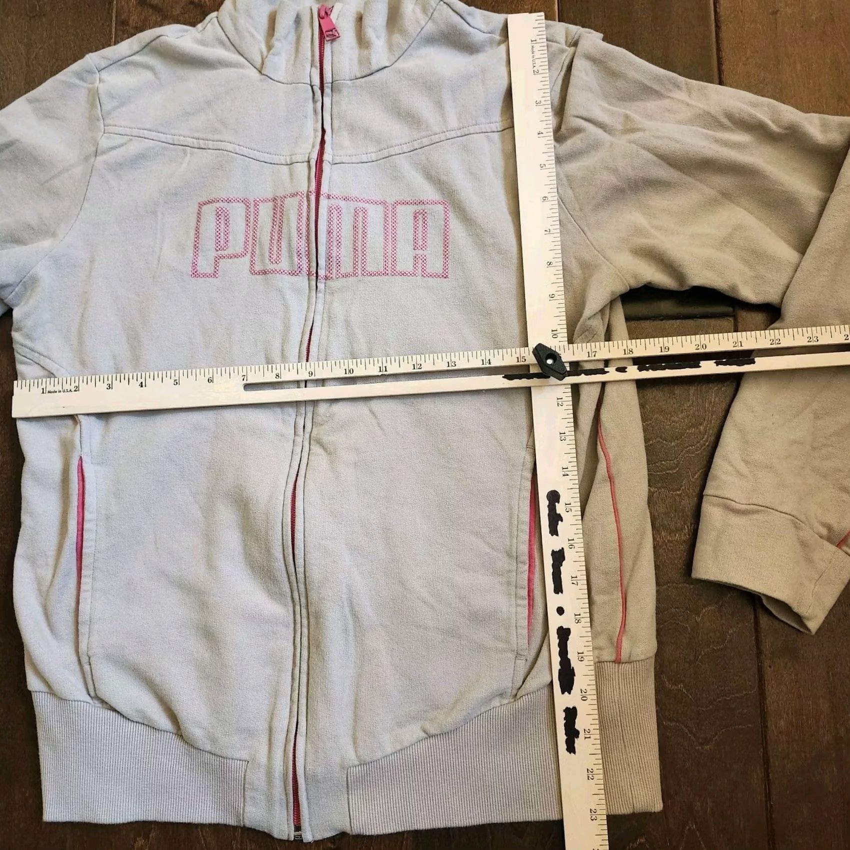 Puma PUMA Logo Full Zip Jacket - Juniors XL - Multicolor - Cotton Blend - Long Sleeve - Casual Sports Theme Womens/Juniors? Size XL / US 12-14 / IT 48-50 - 6 Thumbnail