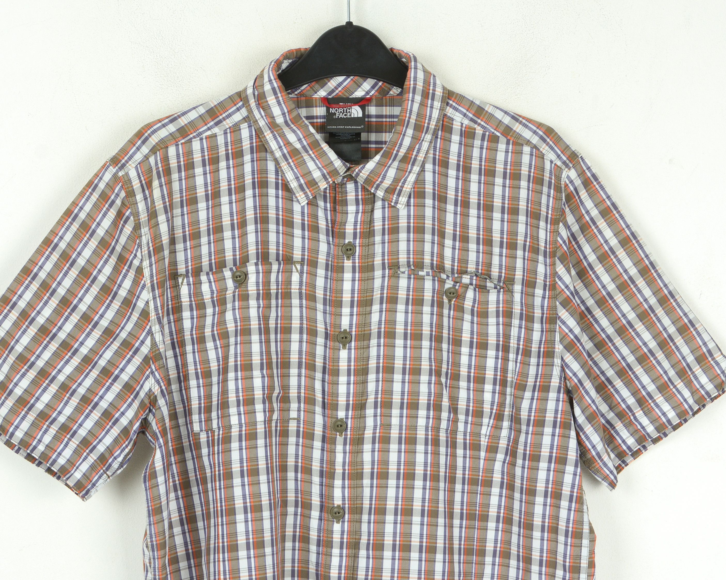 The North Face Men's M Shirt Short Sleeved Checked Button Hiking Size US M / EU 48-50 / 2 - 6 Thumbnail