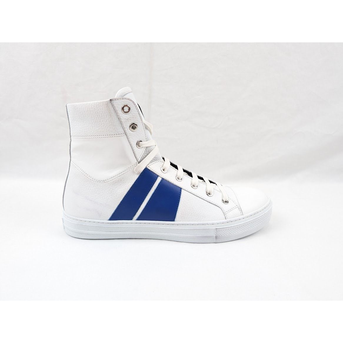 Amiri o1rshd1 Leather Sunset Sneakers in White/Blue Size US 12 / EU 45 - 2 Thumbnail